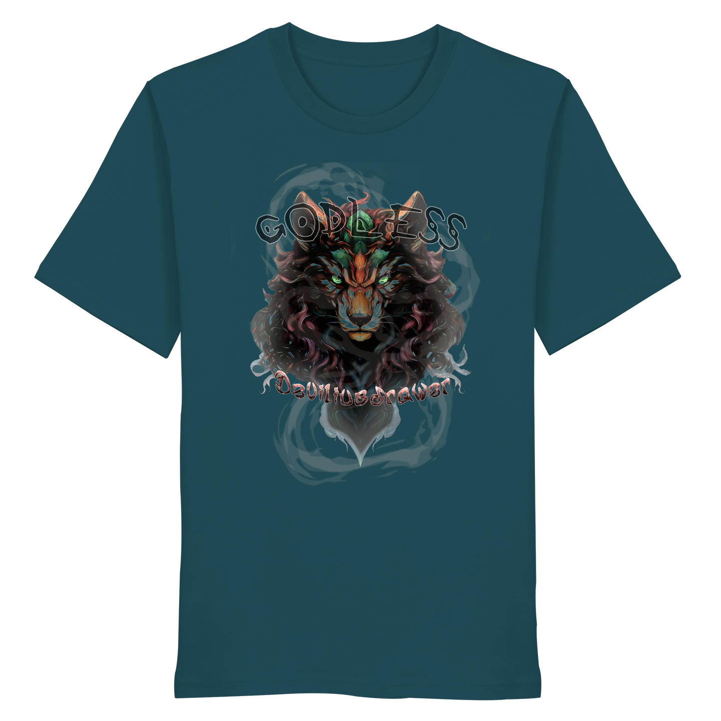 Deviliusdrawer Godless Wolf - Organic Shirt