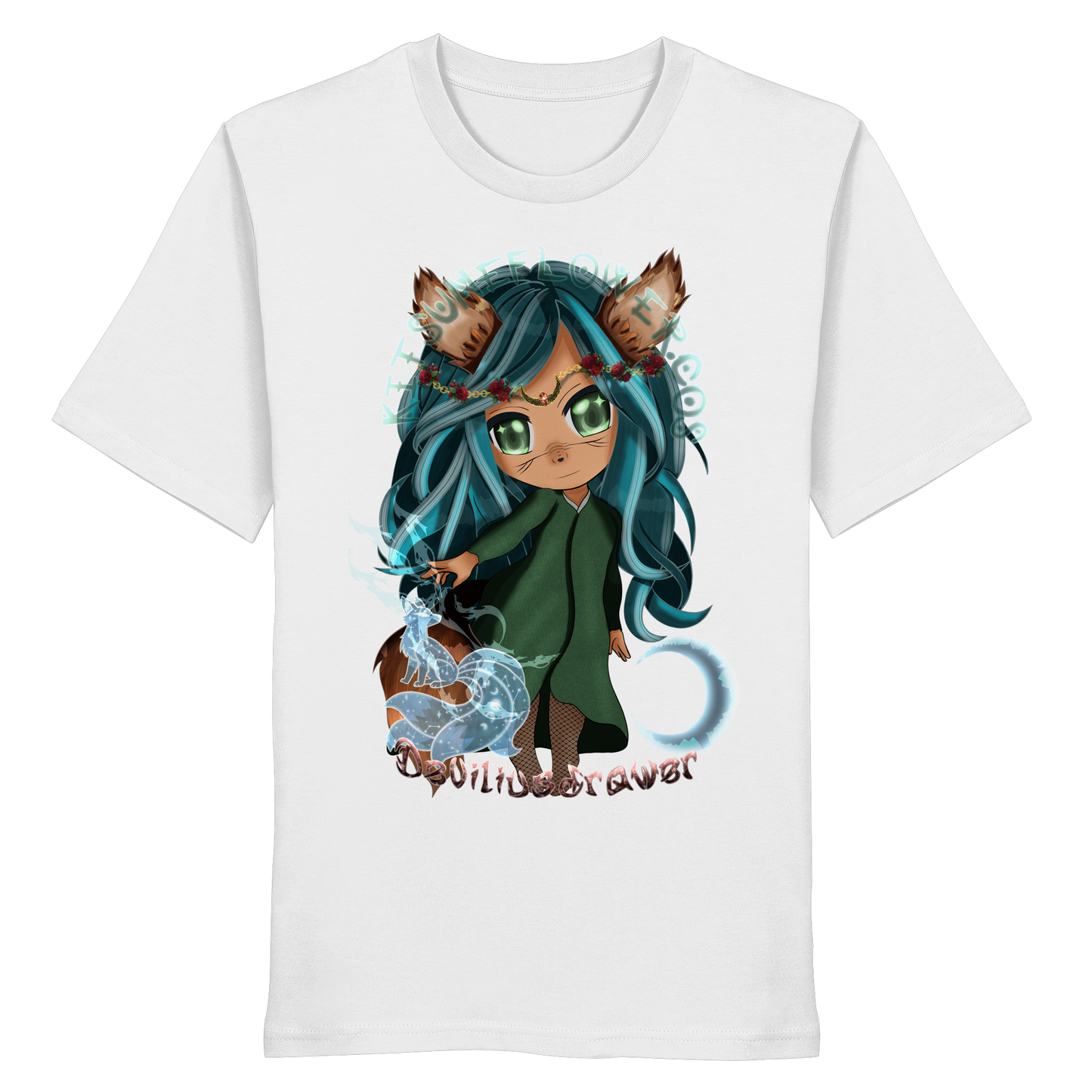 Deviliusdrawer Kitsuneflower - Organic Shirt