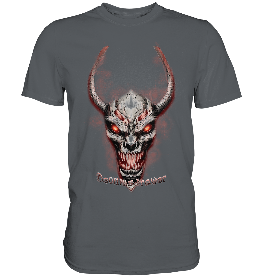 Deviliusdrawer Red Eyed Skeleton - Premium Shirt