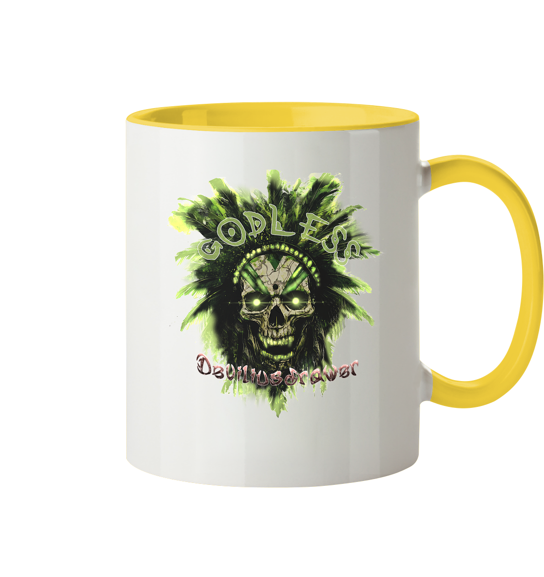 Deviliusdrawer Godless Skull - Tasse zweifarbig