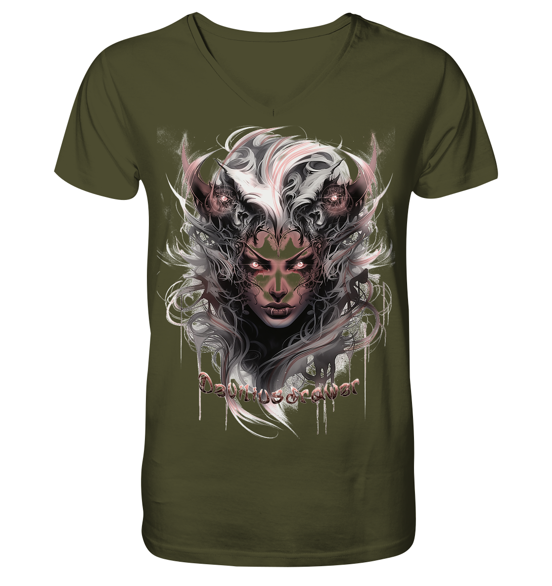 Deviliusdrawer Demonic Elf - V-Neck Shirt