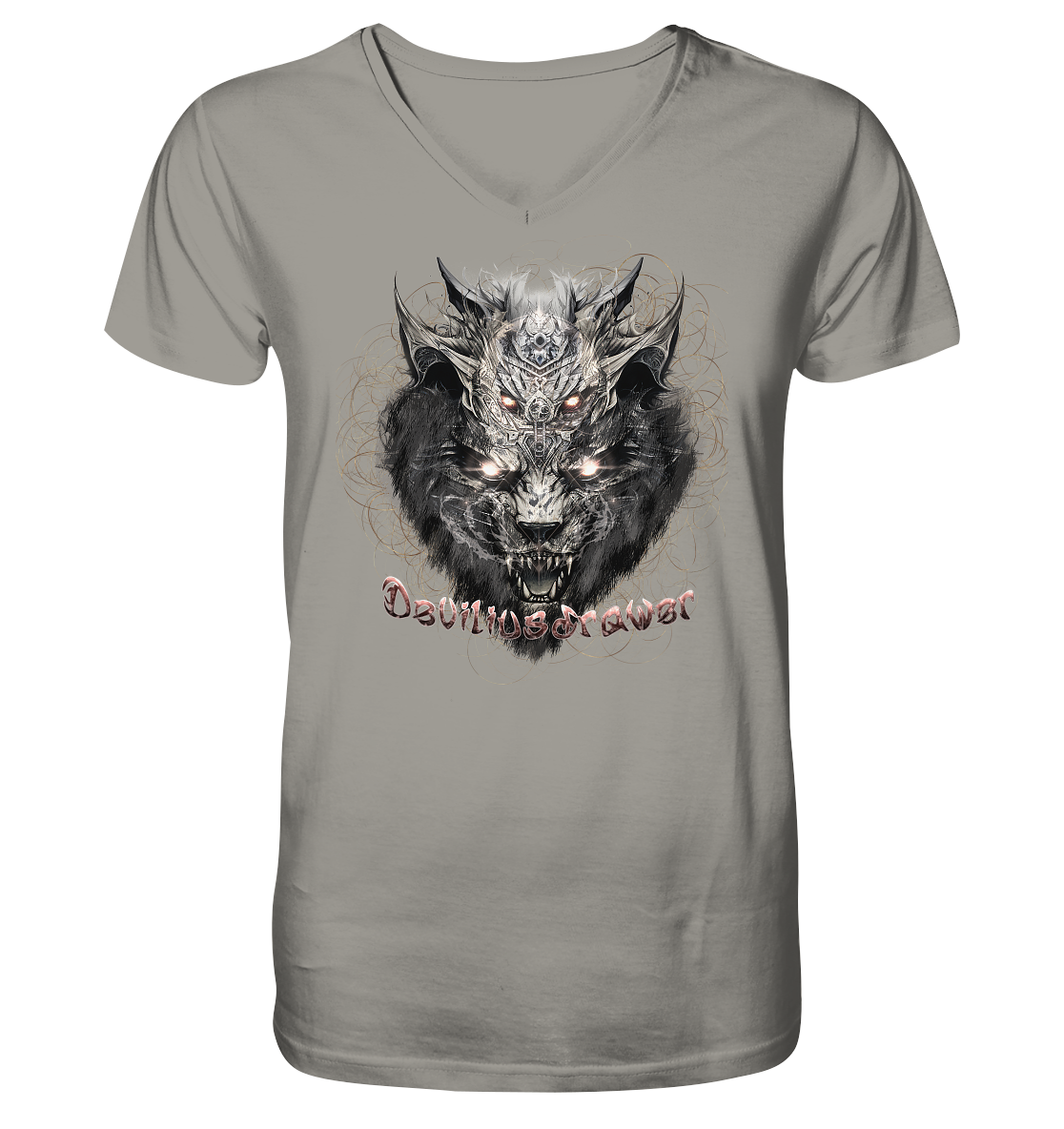 Deviliusdrawer Magical Beast Cat - V-Neck Shirt