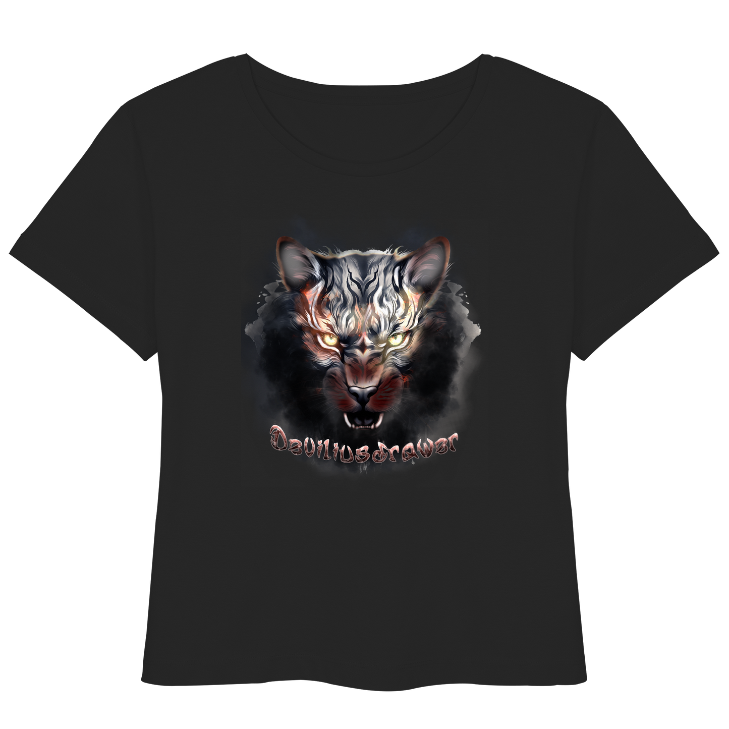 Deviliusdrawer Smoke Tiger - Womens Organic Lightweight T-Shirt