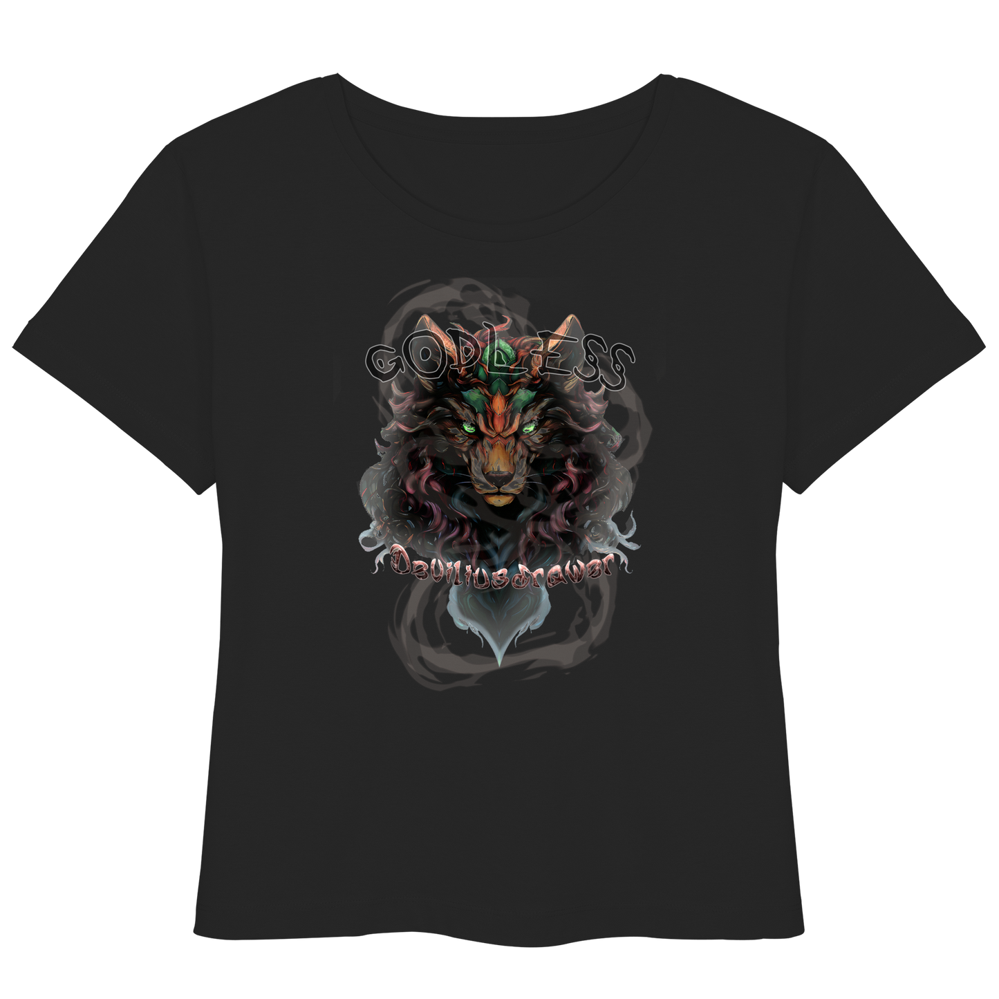 Deviliusdrawer Godless Wolf - Womens Organic Lightweight T-Shirt