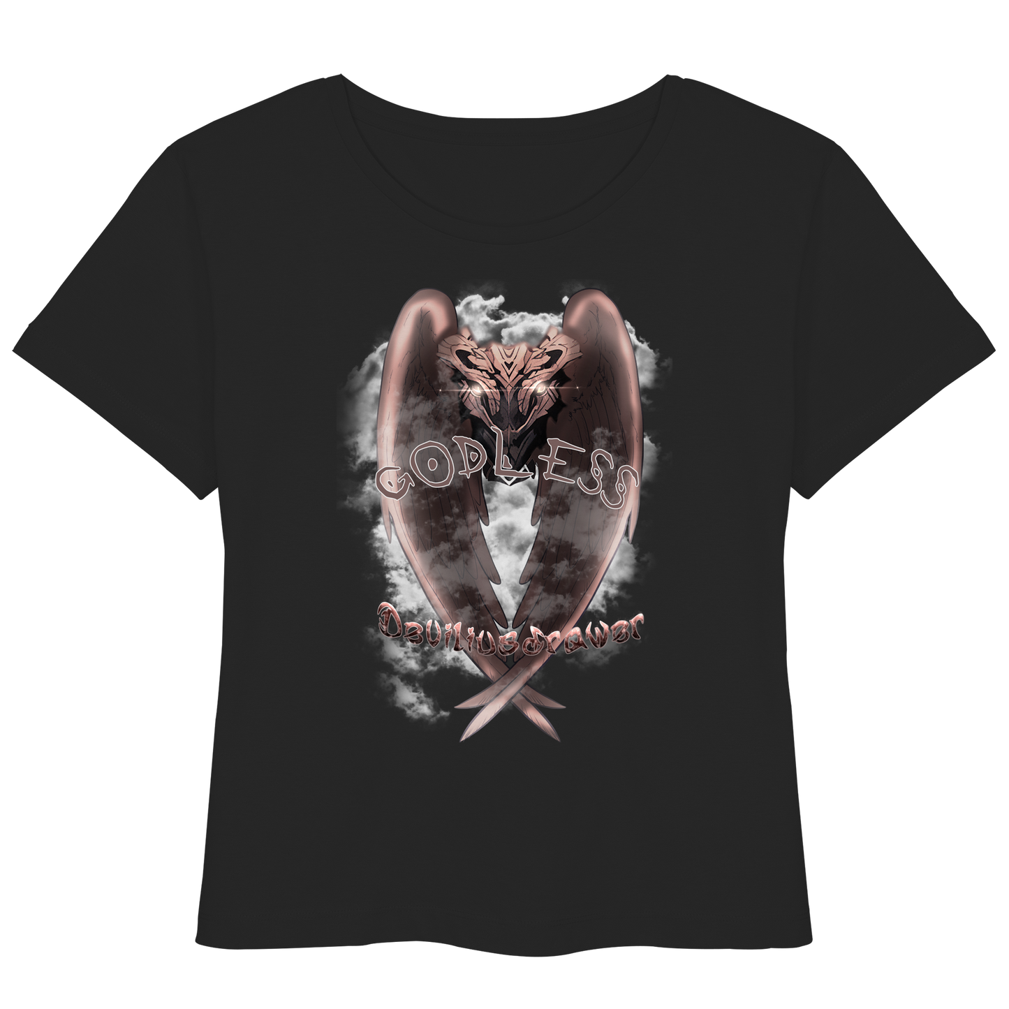 Deviliusdrawer Godless Owl - Womens Organic Lightweight T-Shirt