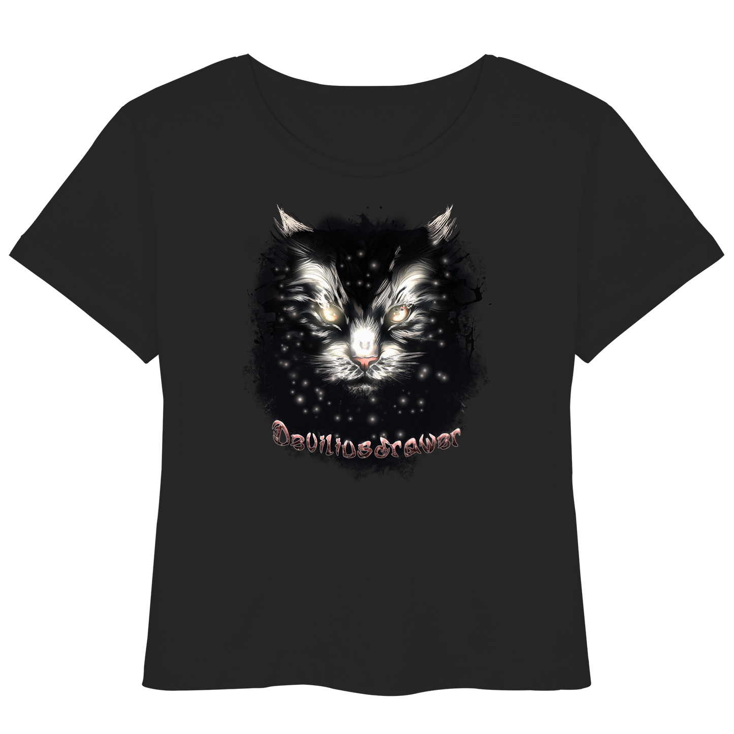 Deviliusdrawer Star Cat - Womens Organic Lightweight T-Shirt