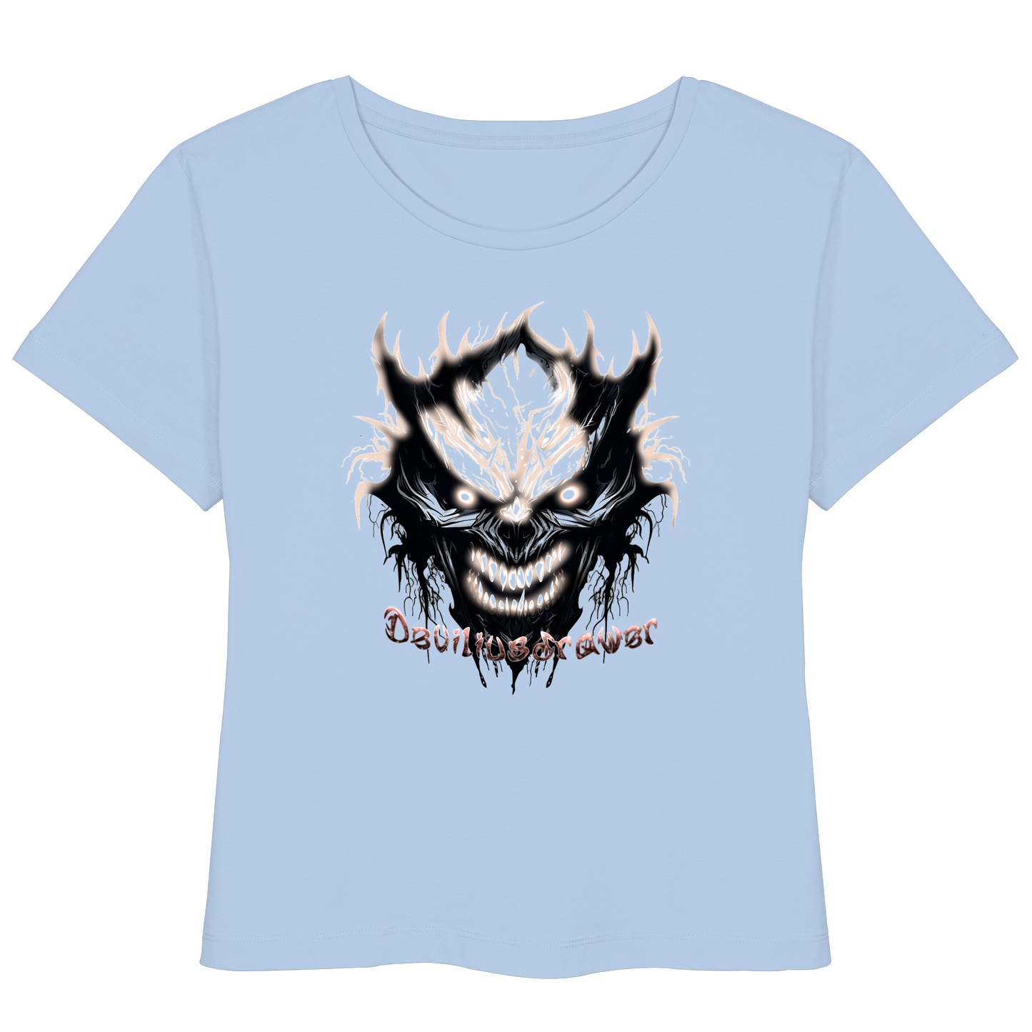 Deviliusdrawer Crazy Glow Devil - Womens Organic Lightweight T-Shirt