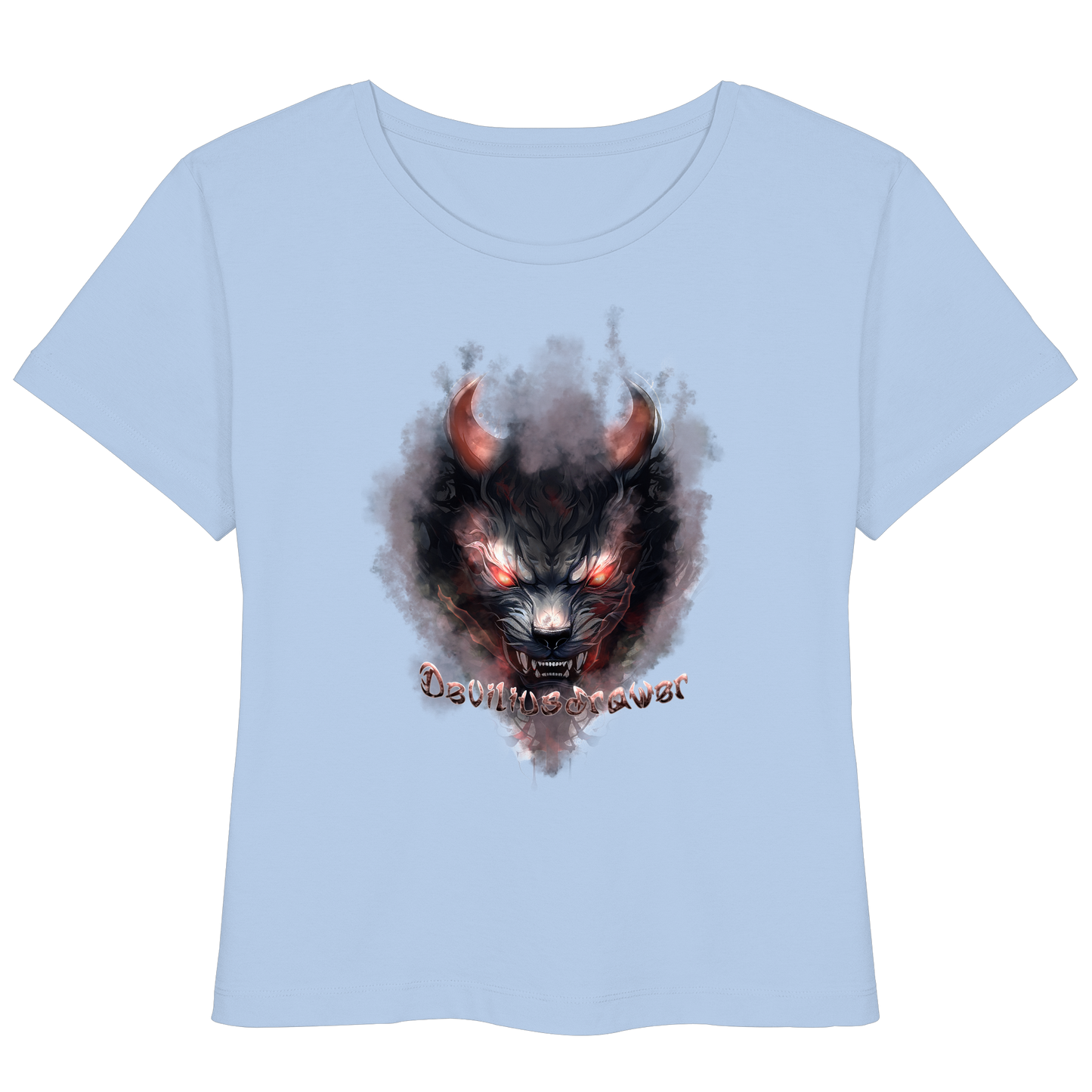 Deviliusdrawer Red Smoked Cat - Womens Organic Lightweight T-Shirt