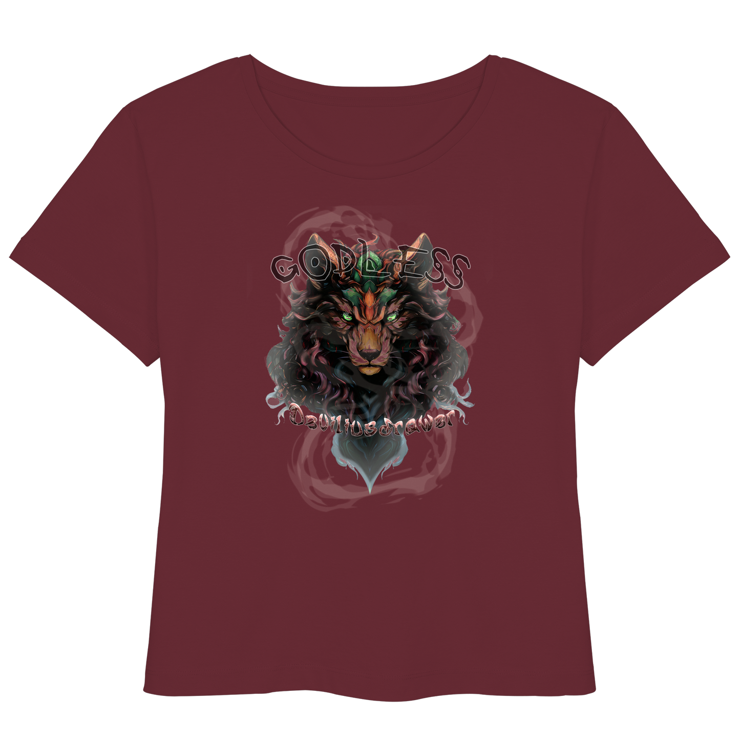 Deviliusdrawer Godless Wolf - Womens Organic Lightweight T-Shirt