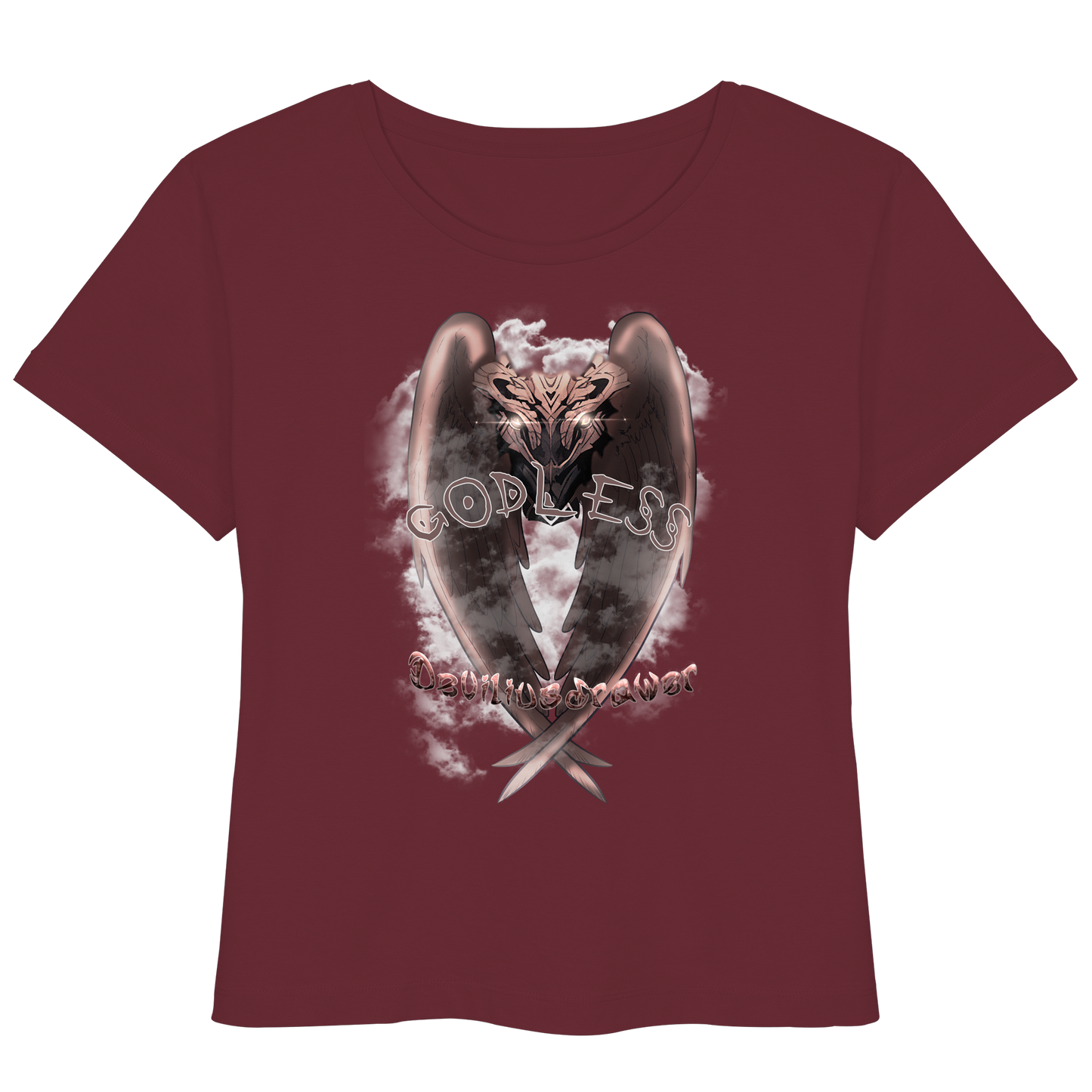 Deviliusdrawer Godless Owl - Womens Organic Lightweight T-Shirt