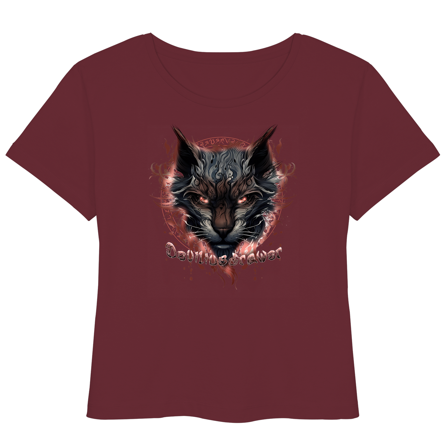 Deviliusdrawer Devil Cat - Womens Organic Lightweight T-Shirt
