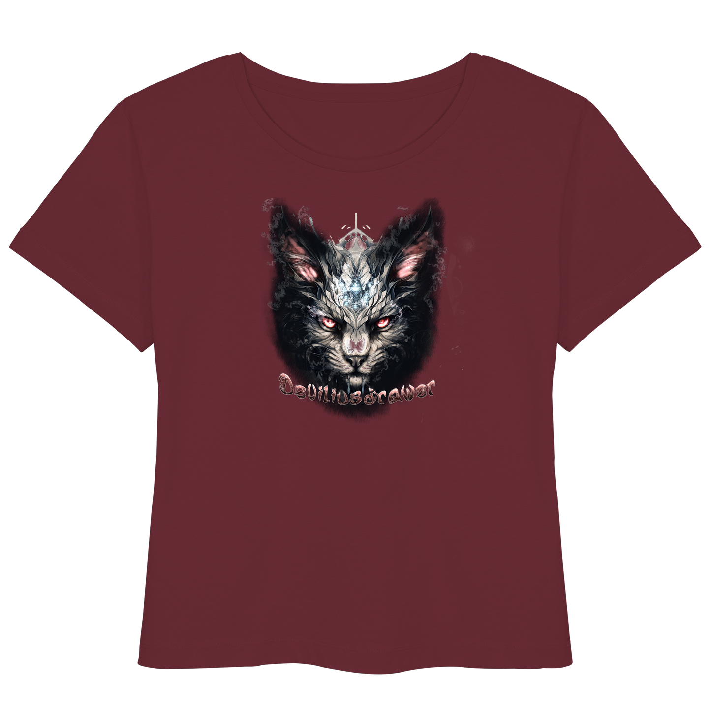 Deviliusdrawer Myshtical Redeyed Cat - Womens Organic Lightweight T-Shirt