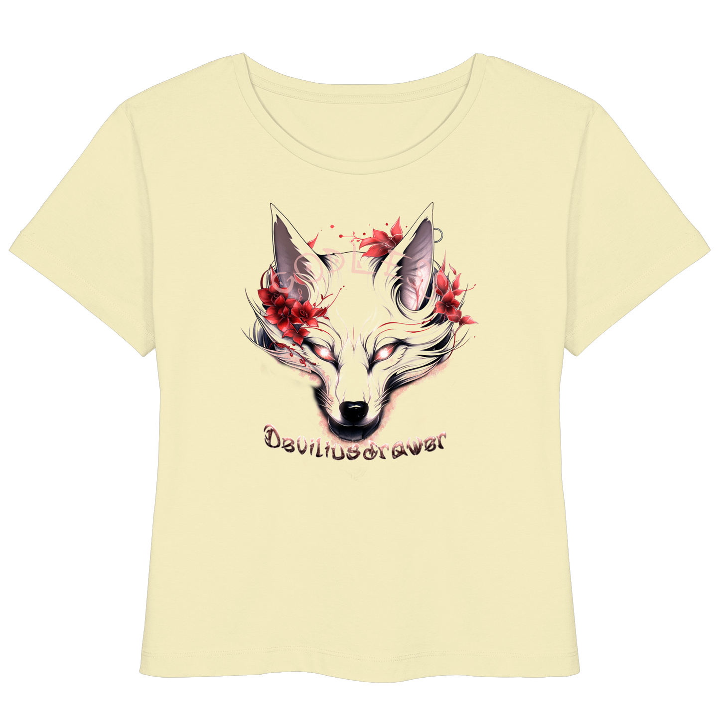 Deviliusdrawer Kitsune Wolf - Womens Organic Lightweight T-Shirt