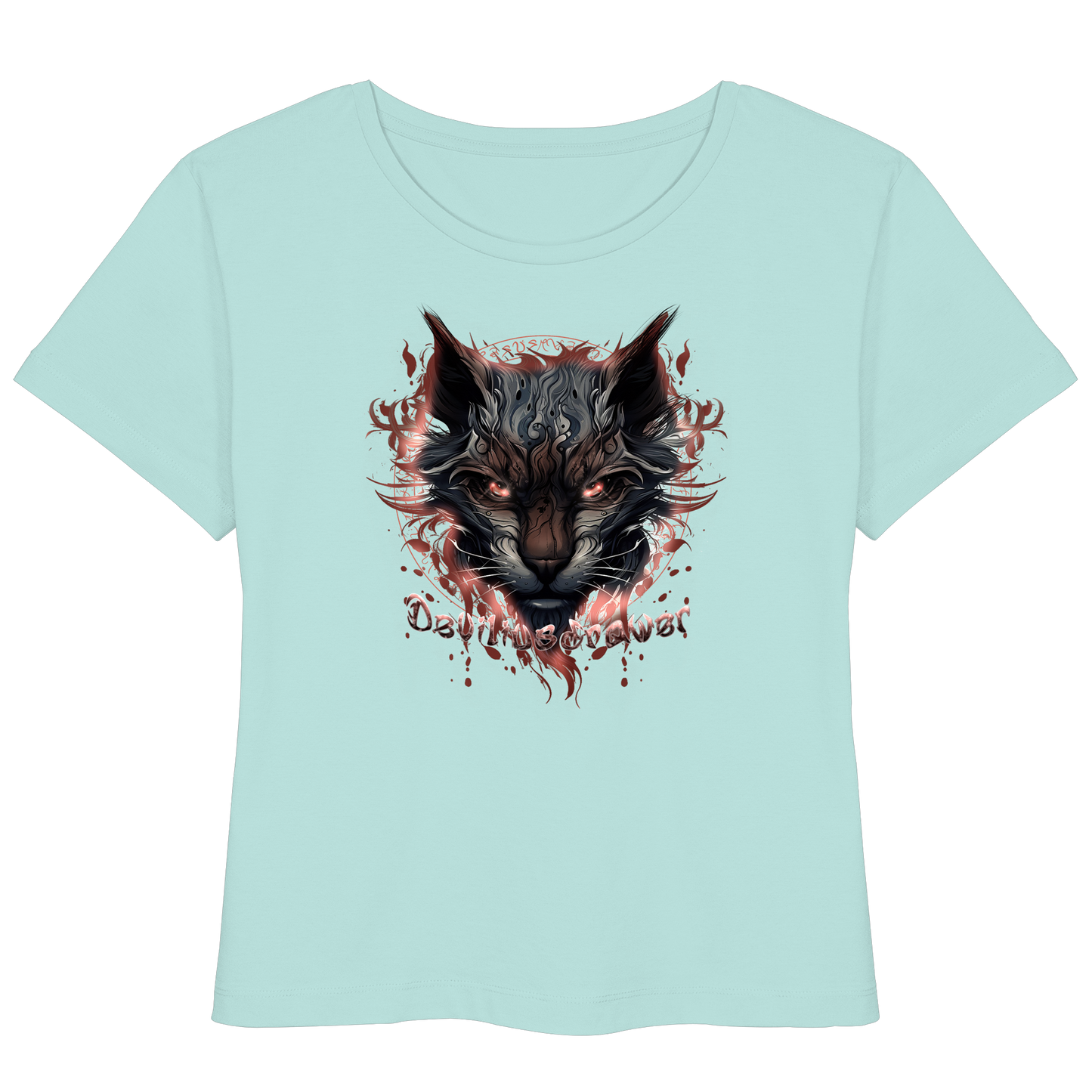 Deviliusdrawer Devil Cat - Womens Organic Lightweight T-Shirt