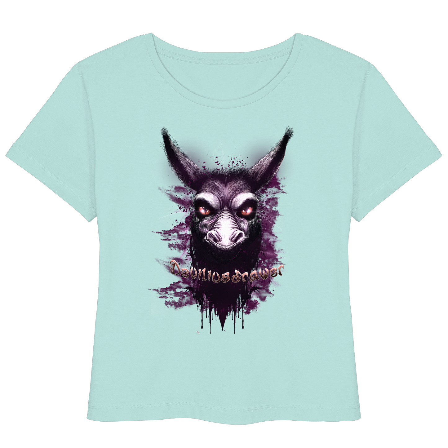 Deviliusdrawer Purple Donkey - Womens Organic Lightweight T-Shirt