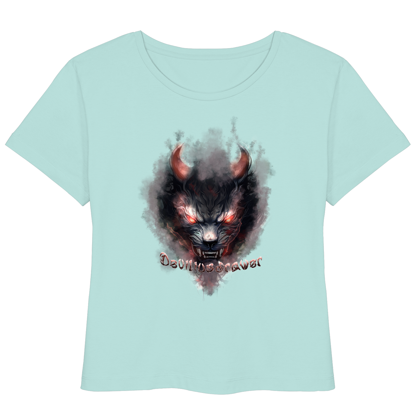 Deviliusdrawer Red Smoked Cat - Womens Organic Lightweight T-Shirt