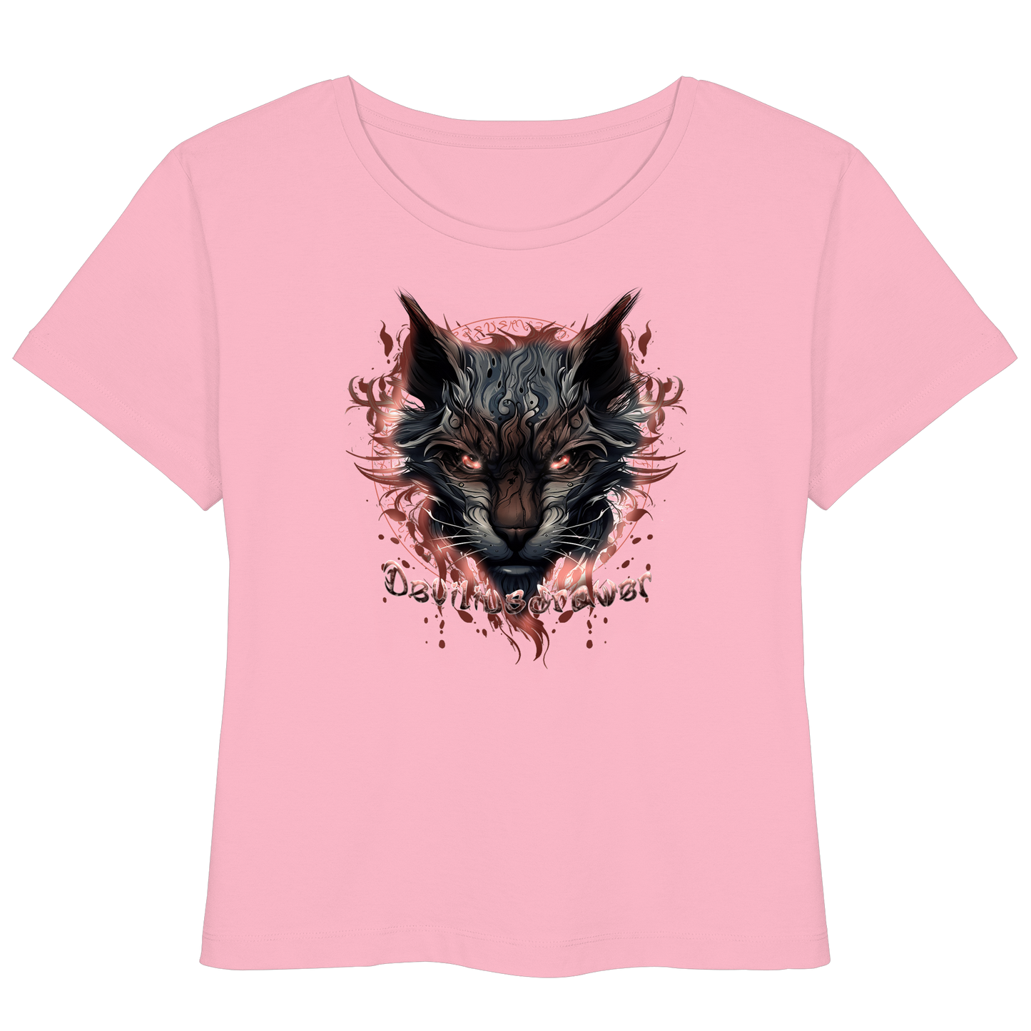 Deviliusdrawer Devil Cat - Womens Organic Lightweight T-Shirt