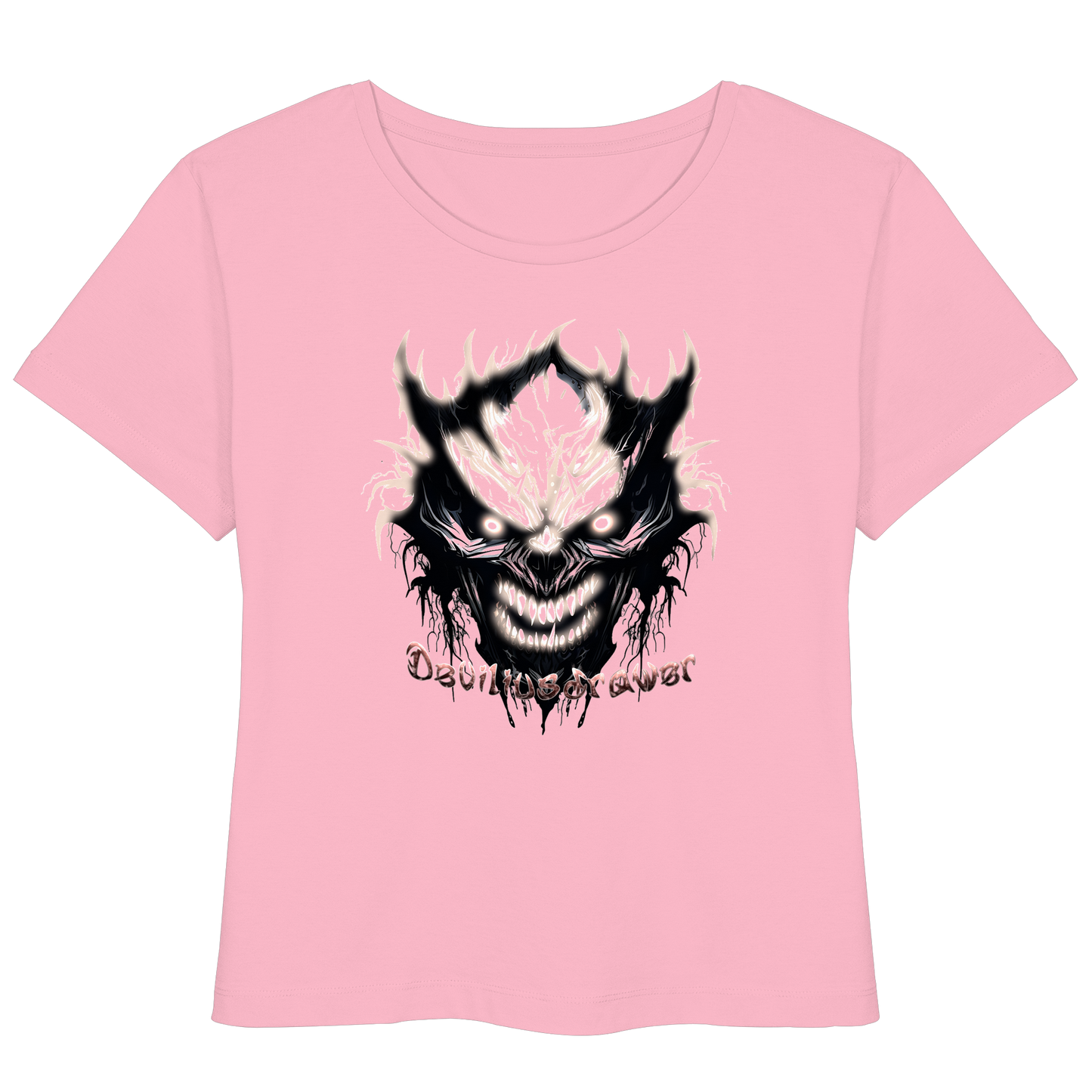 Deviliusdrawer Crazy Glow Devil - Womens Organic Lightweight T-Shirt