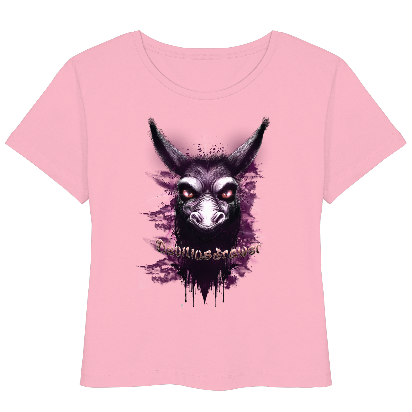 Deviliusdrawer Purple Donkey - Womens Organic Lightweight T-Shirt