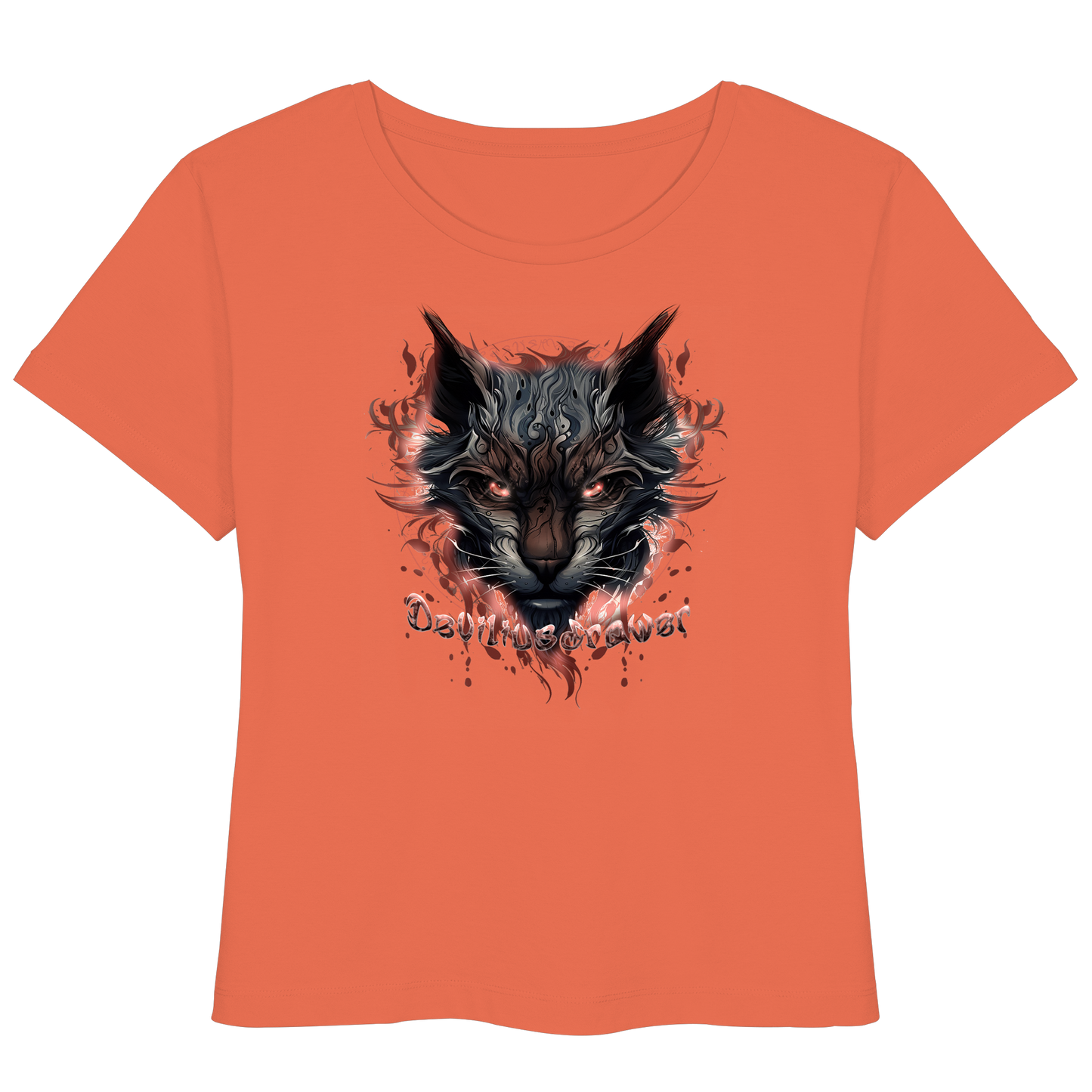 Deviliusdrawer Devil Cat - Womens Organic Lightweight T-Shirt