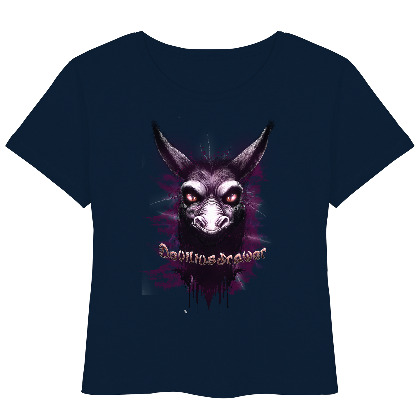 Deviliusdrawer Purple Donkey - Womens Organic Lightweight T-Shirt