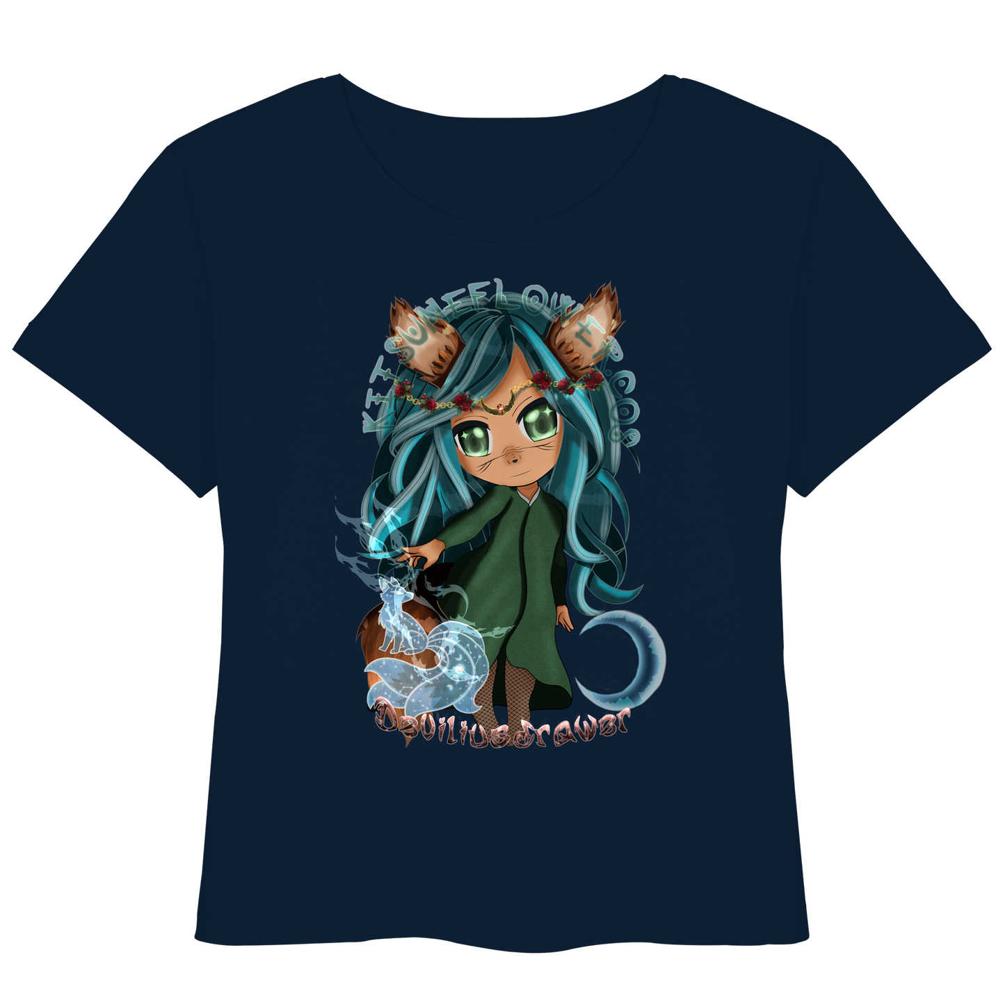 Deviliusdrawer Kitsuneflower - Womens Organic Lightweight T-Shirt