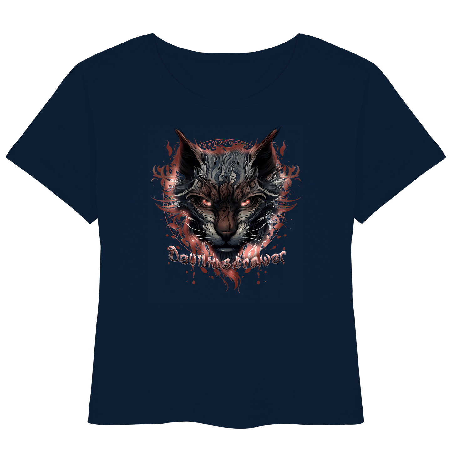 Deviliusdrawer Devil Cat - Womens Organic Lightweight T-Shirt