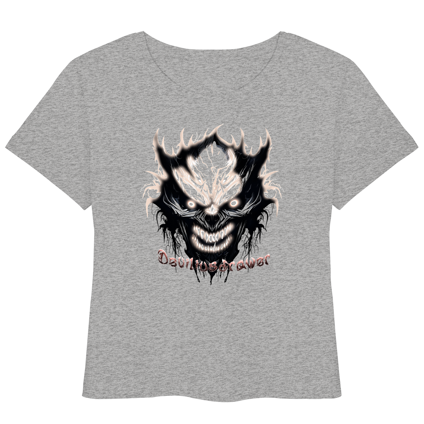 Deviliusdrawer Crazy Glow Devil - Womens Organic Lightweight T-Shirt
