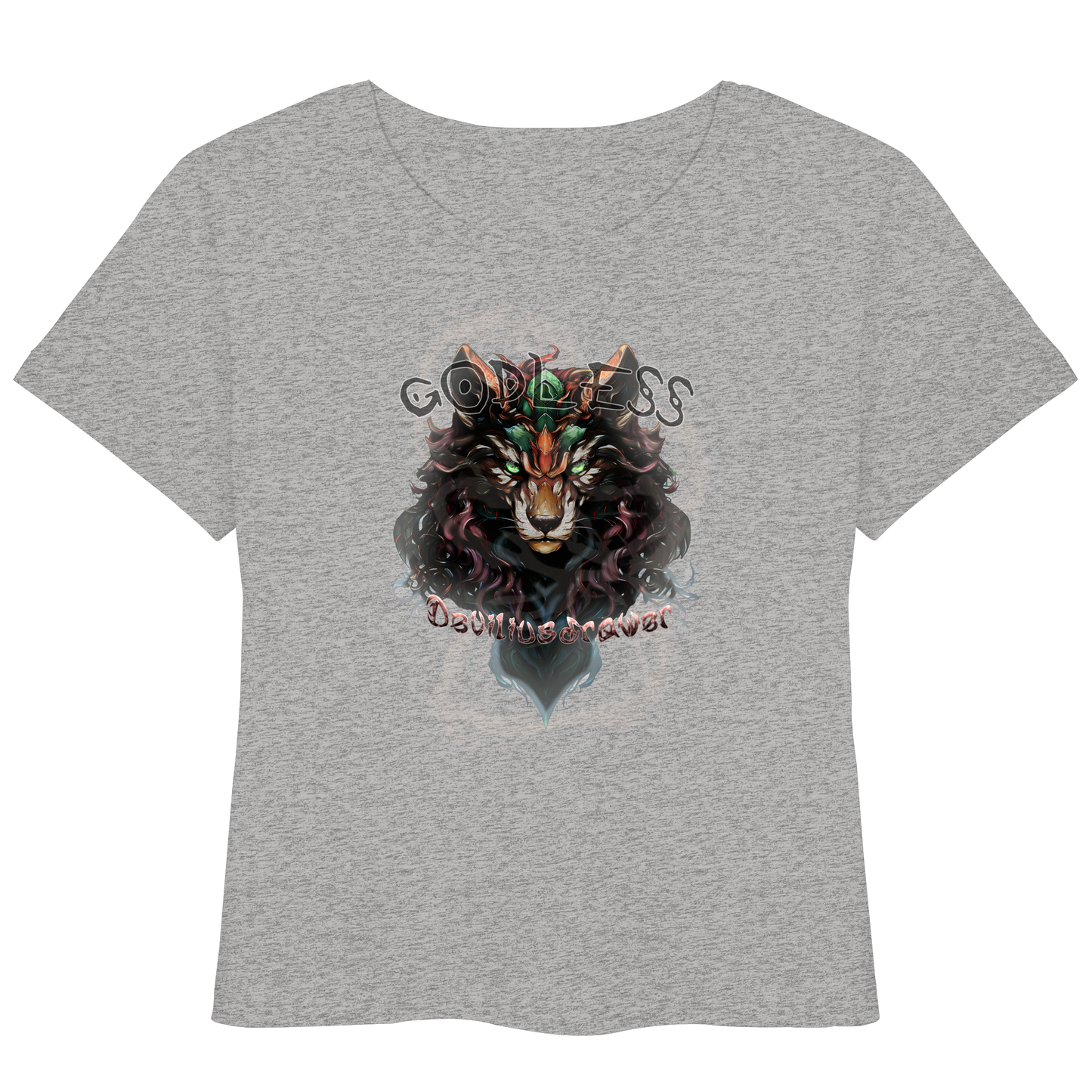 Deviliusdrawer Godless Wolf - Womens Organic Lightweight T-Shirt