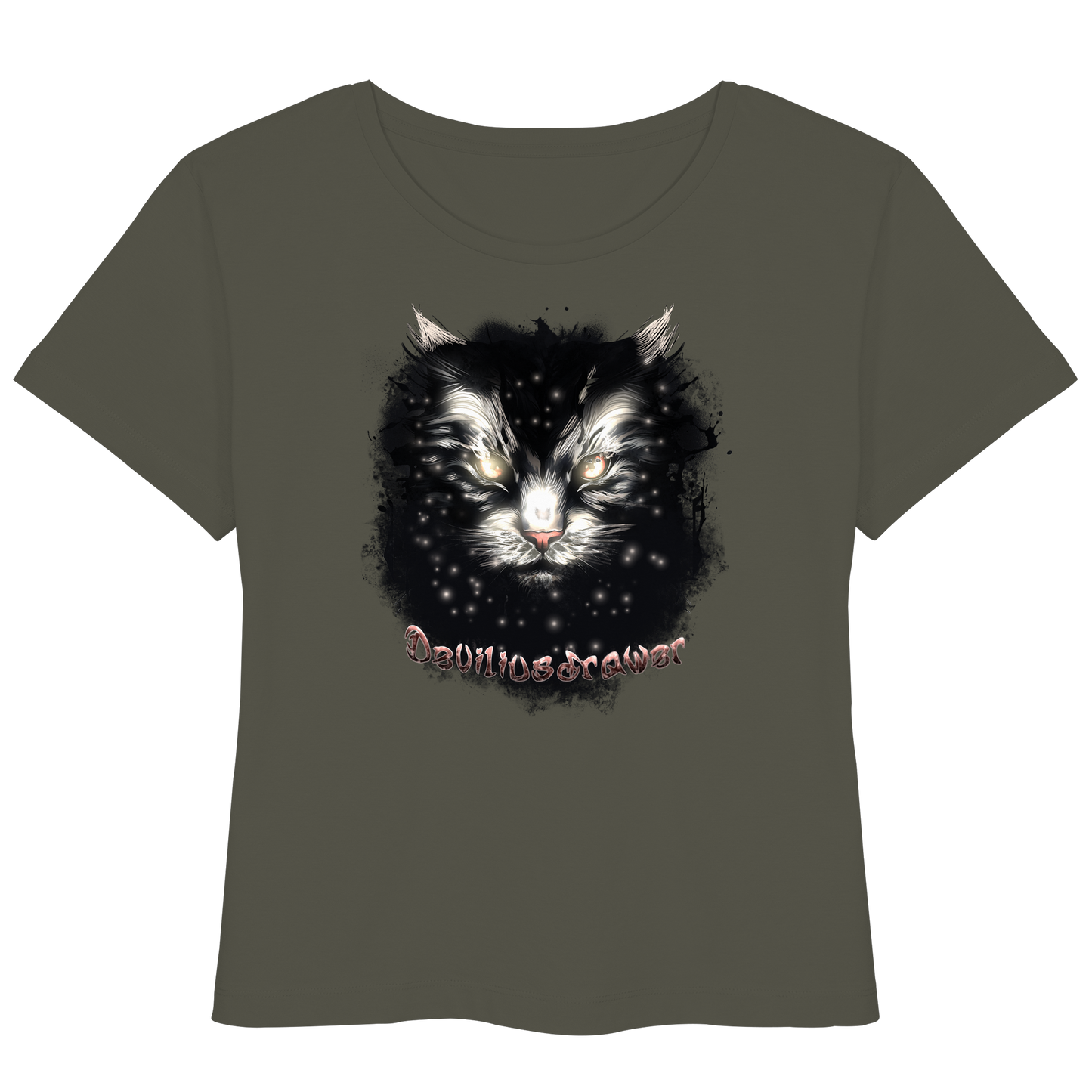 Deviliusdrawer Star Cat - Womens Organic Lightweight T-Shirt