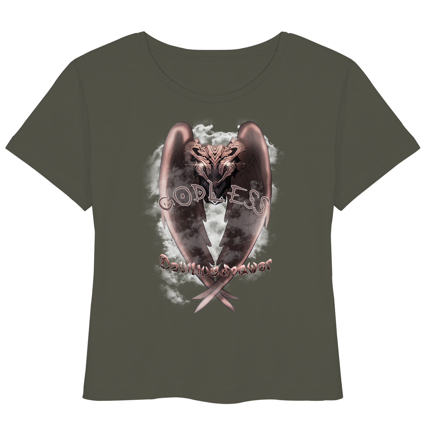 Deviliusdrawer Godless Owl - Womens Organic Lightweight T-Shirt