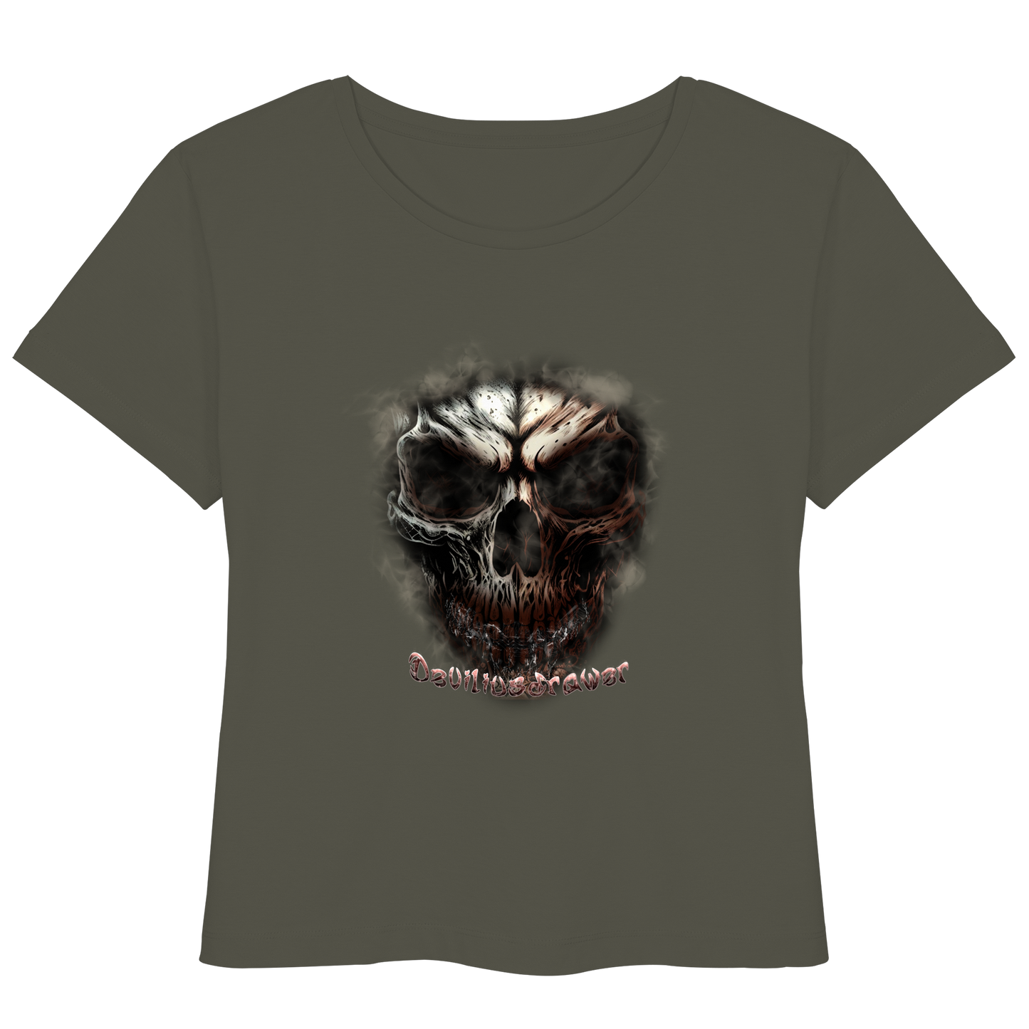 Deviliusdrawer Fire Skeleton - Womens Organic Lightweight T-Shirt