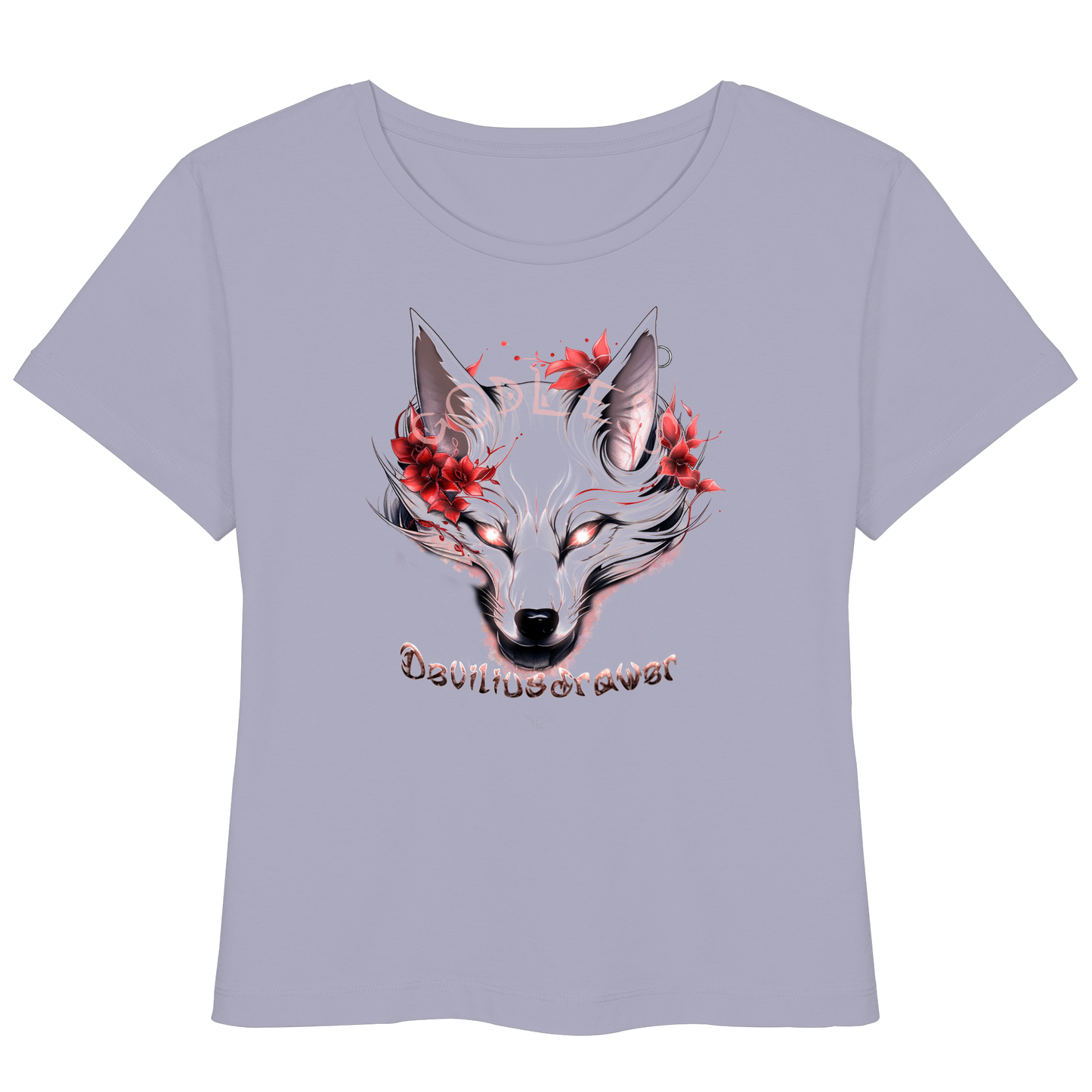 Deviliusdrawer Kitsune Wolf - Womens Organic Lightweight T-Shirt