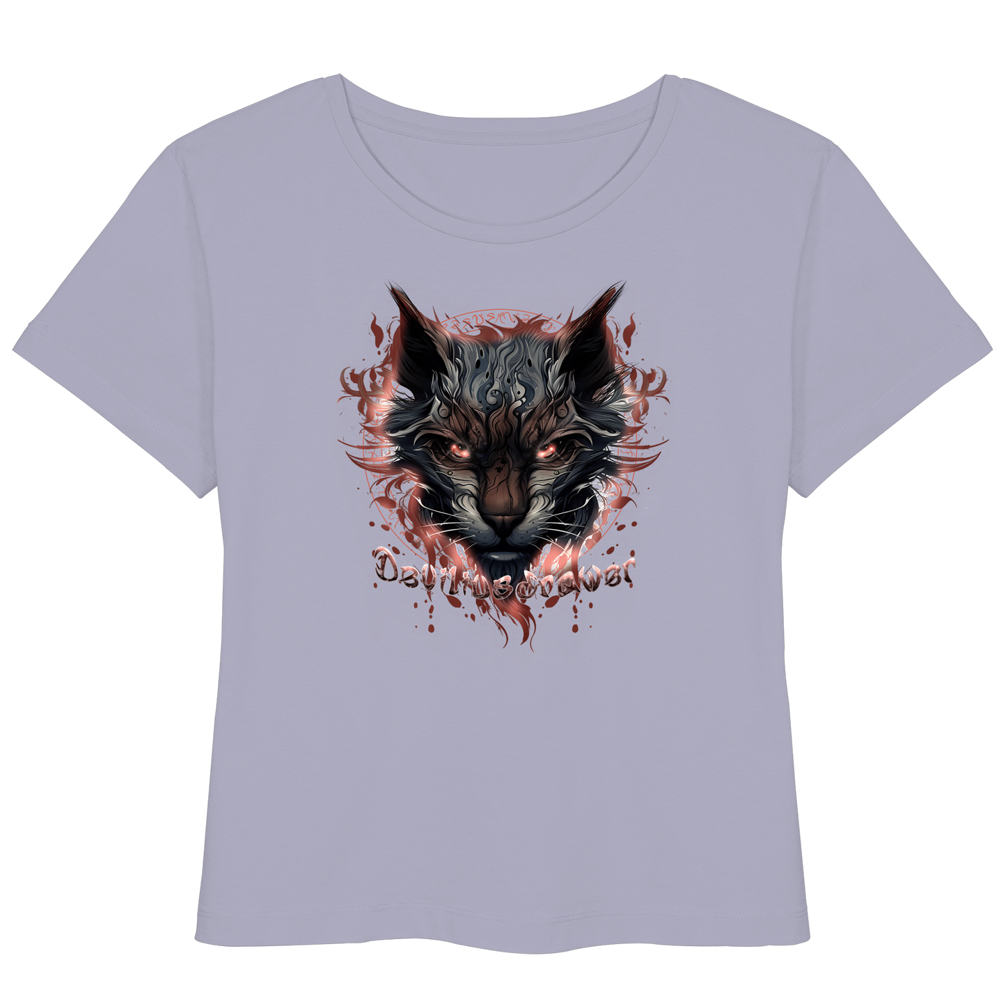 Deviliusdrawer Devil Cat - Womens Organic Lightweight T-Shirt