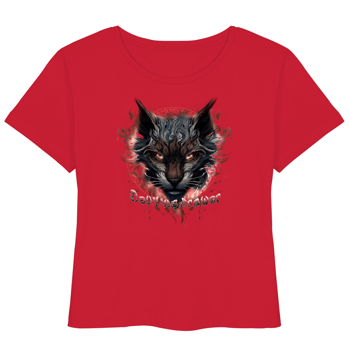 Deviliusdrawer Devil Cat - Womens Organic Lightweight T-Shirt