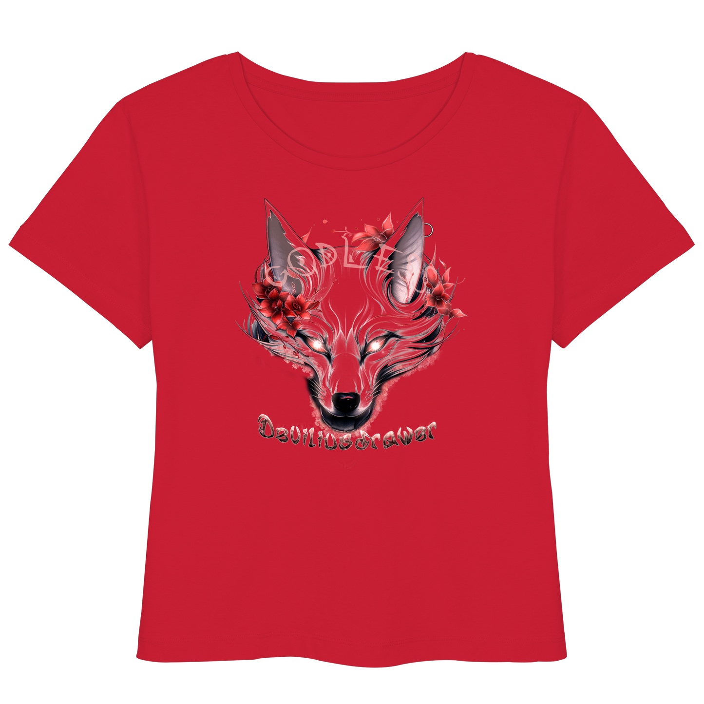 Deviliusdrawer Kitsune Wolf - Womens Organic Lightweight T-Shirt