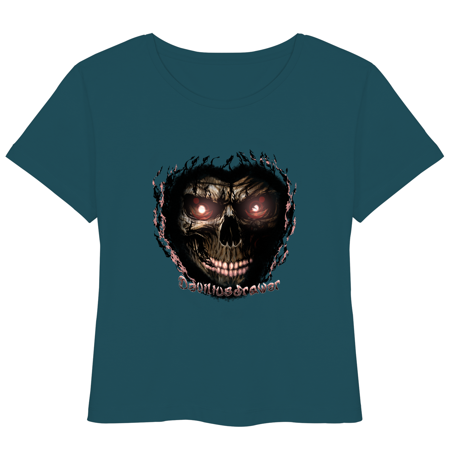 Deviliusdrawer Glow Skeleton - Womens Organic Lightweight T-Shirt