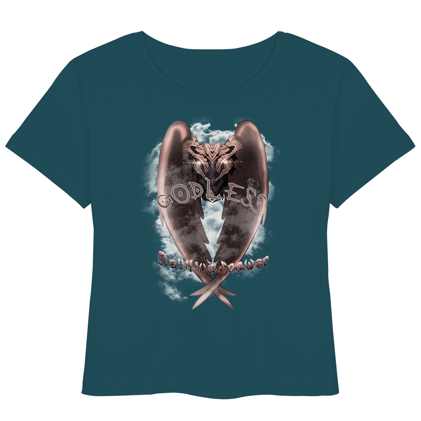Deviliusdrawer Godless Owl - Womens Organic Lightweight T-Shirt