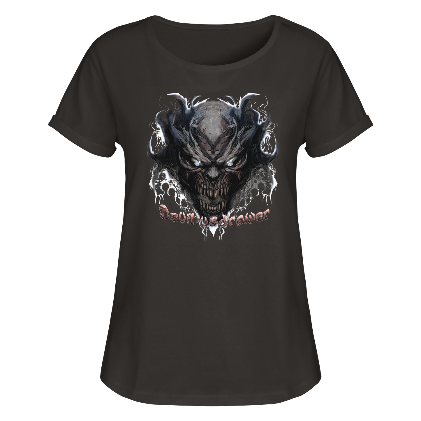 Deviliusdrawer Ice Demon - Womens Roll-Up T-Shirt
