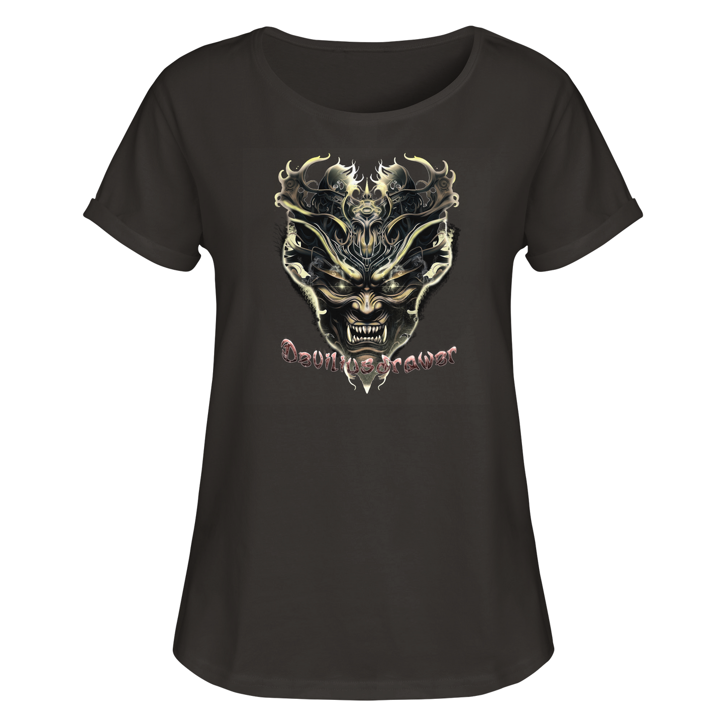 Deviliusdrawer Golden Demon Vampire - Womens Roll-Up T-Shirt