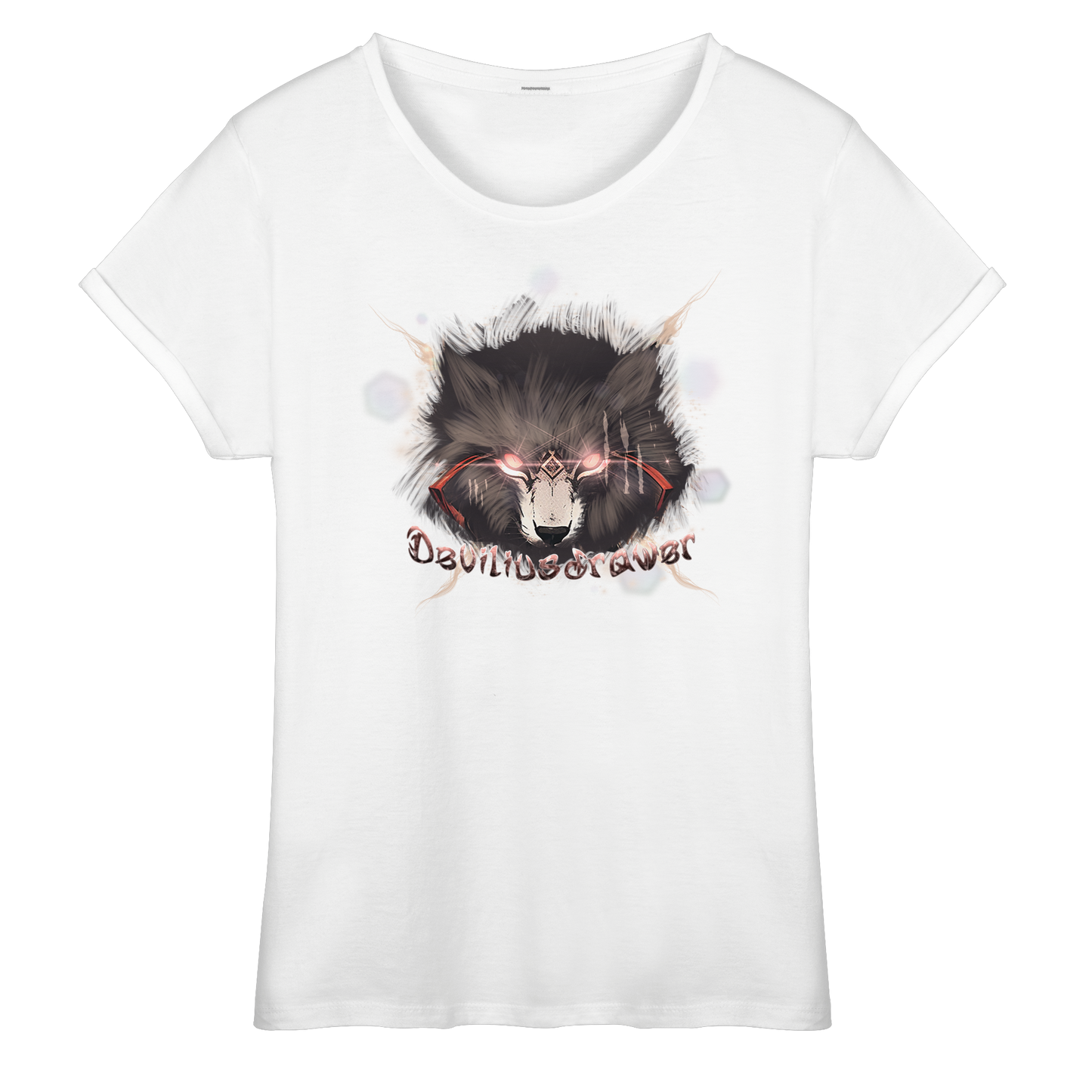 Deviliusdrawer Sparking Wolf - Womens Roll-Up T-Shirt