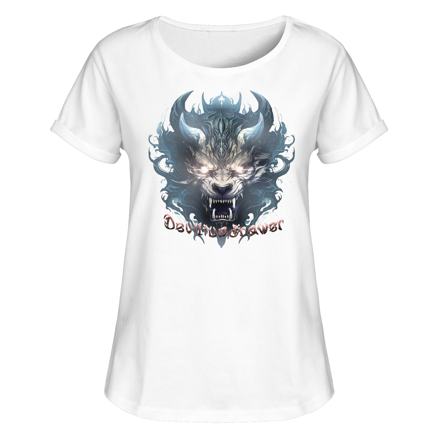 Deviliusdrawer Water Horn Tiger - Womens Roll-Up T-Shirt