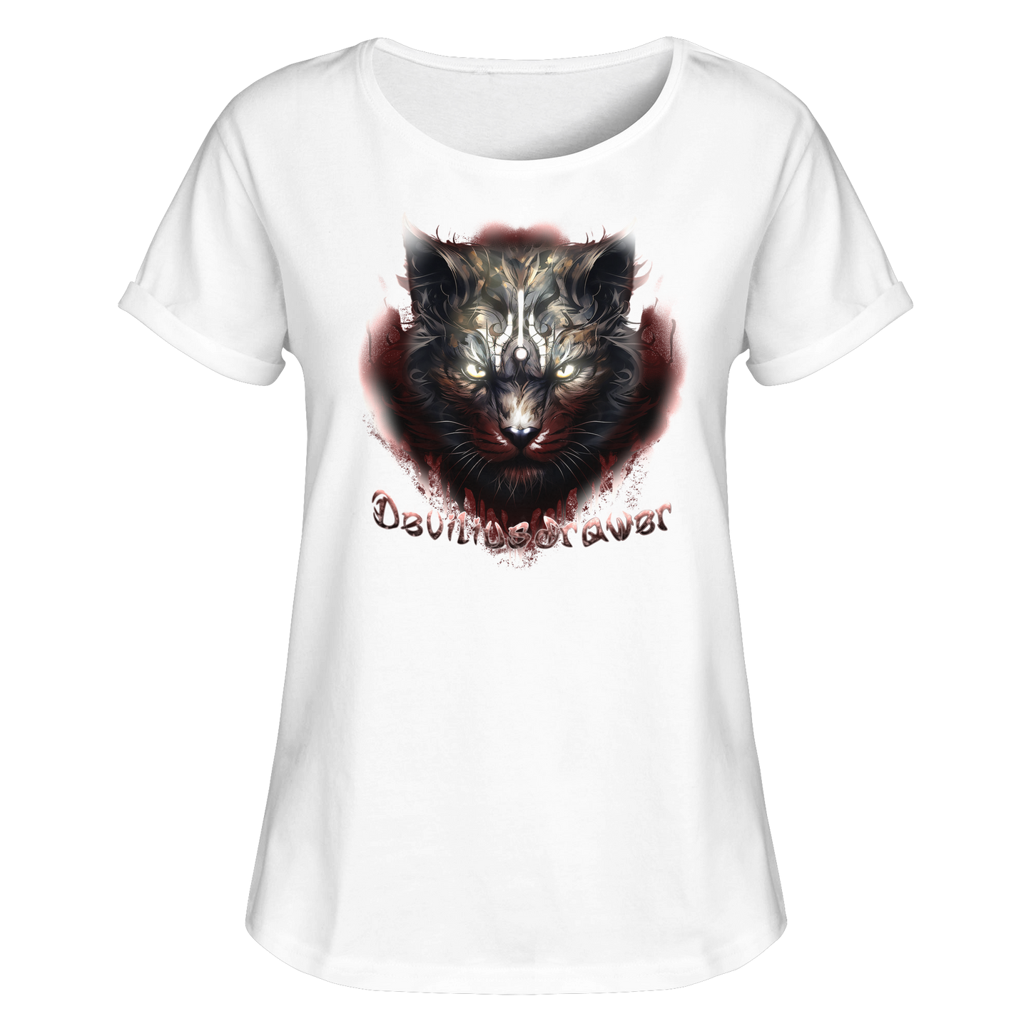 Deviliusdrawer Angry Badass - Womens Roll-Up T-Shirt