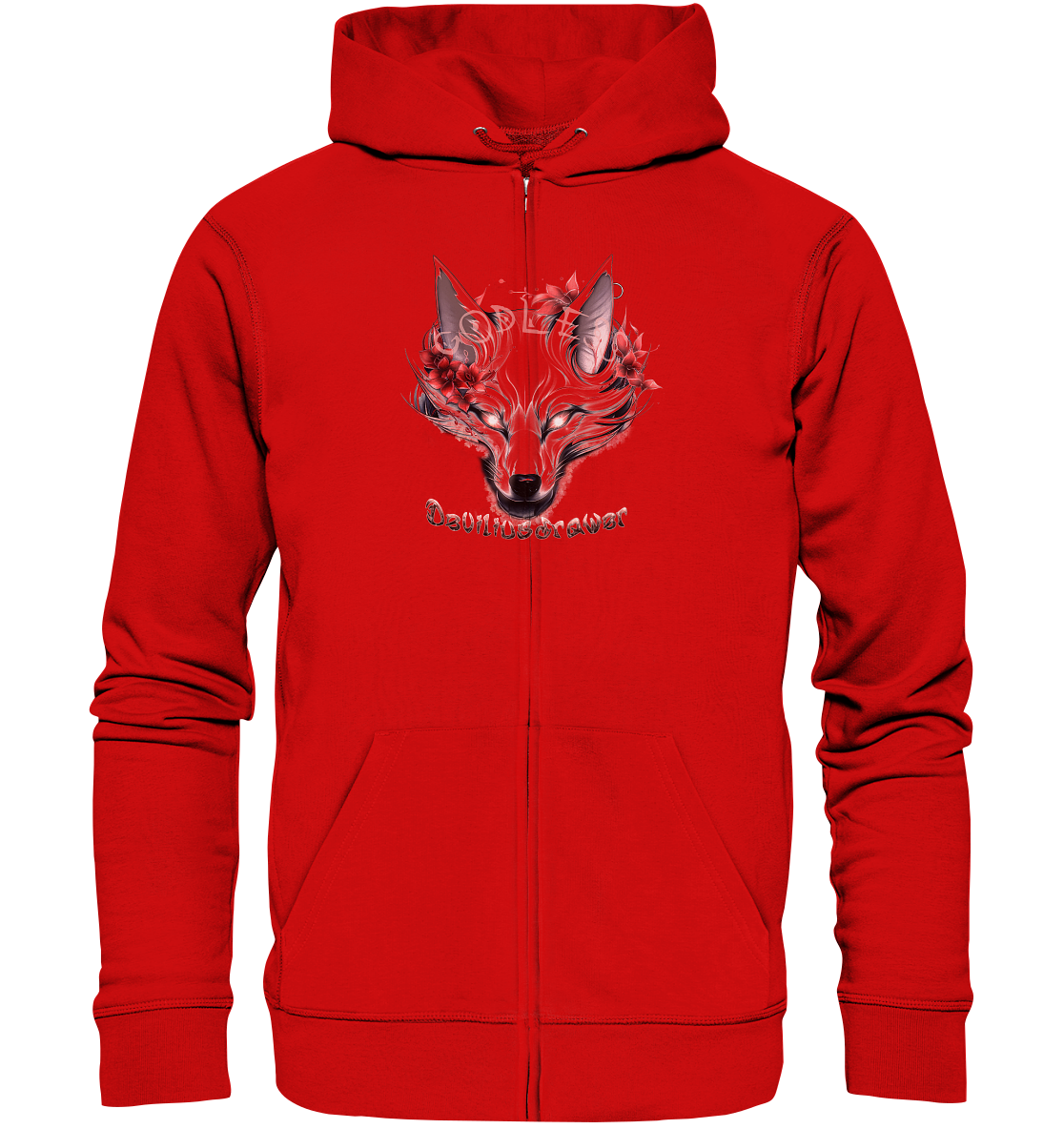 Deviliusdrawer Kitsune Wolf - Zipper
