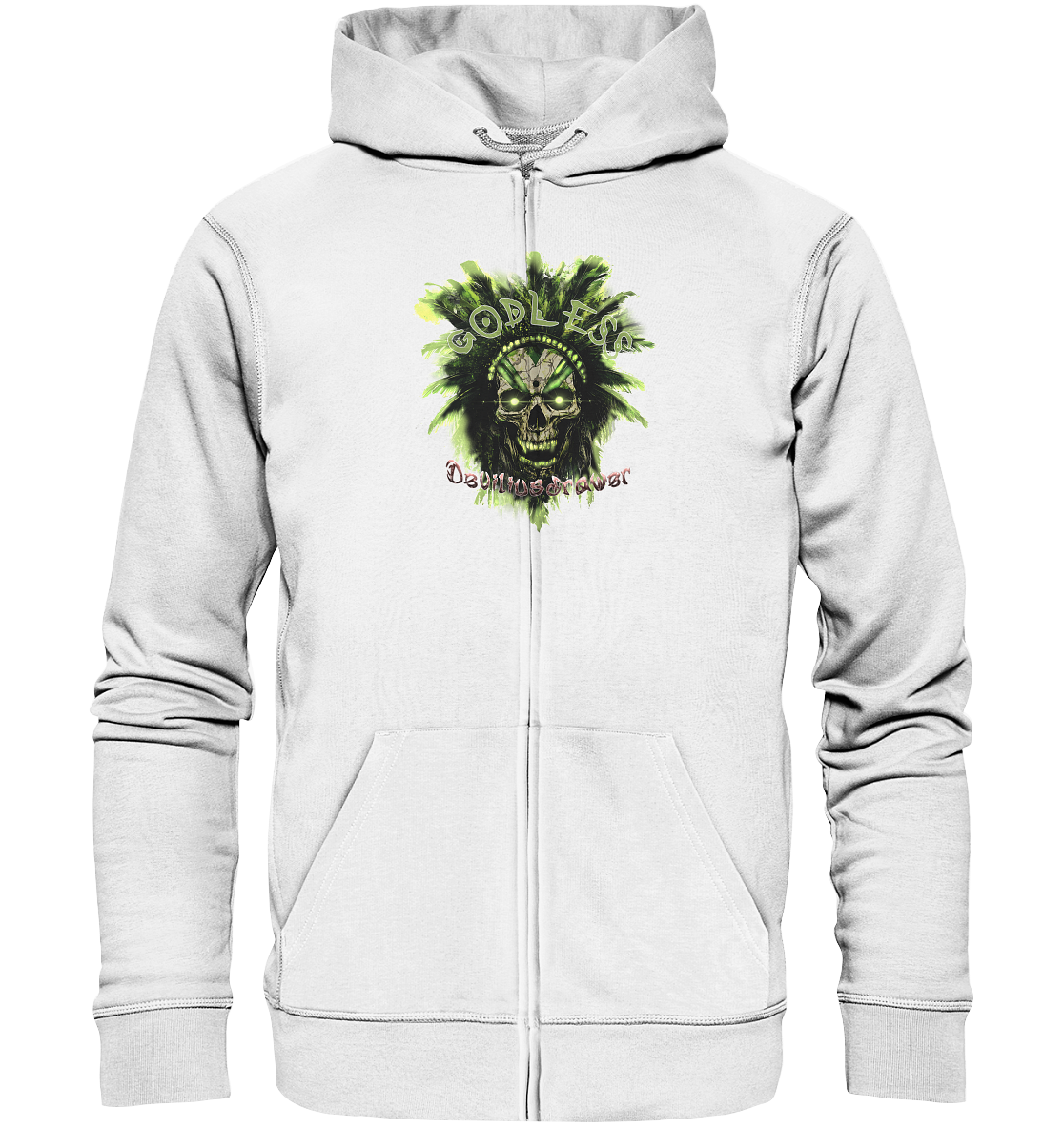 Deviliusdrawer Godless Skull - Zipper