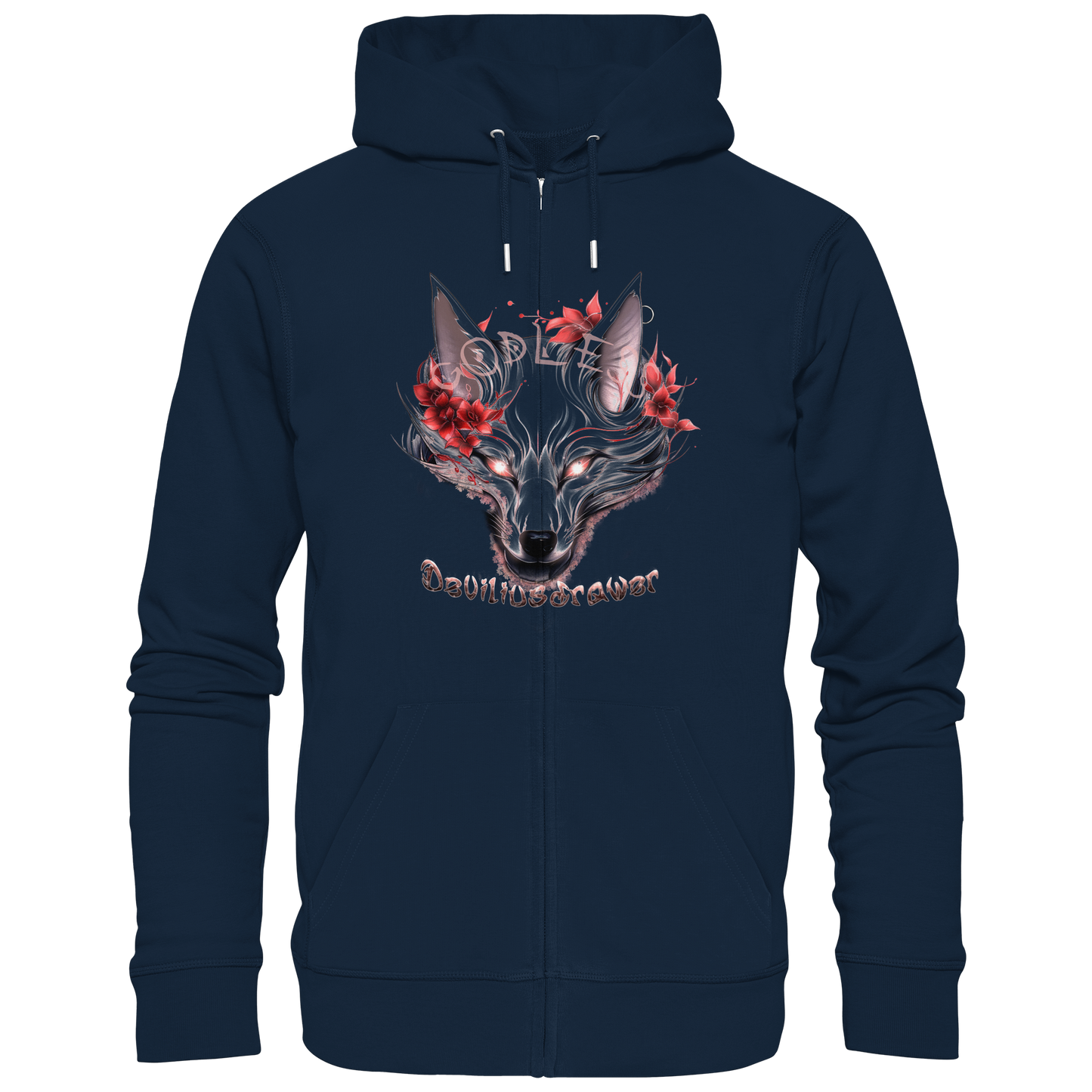 Deviliusdrawer Kitsune Wolf - Zipper