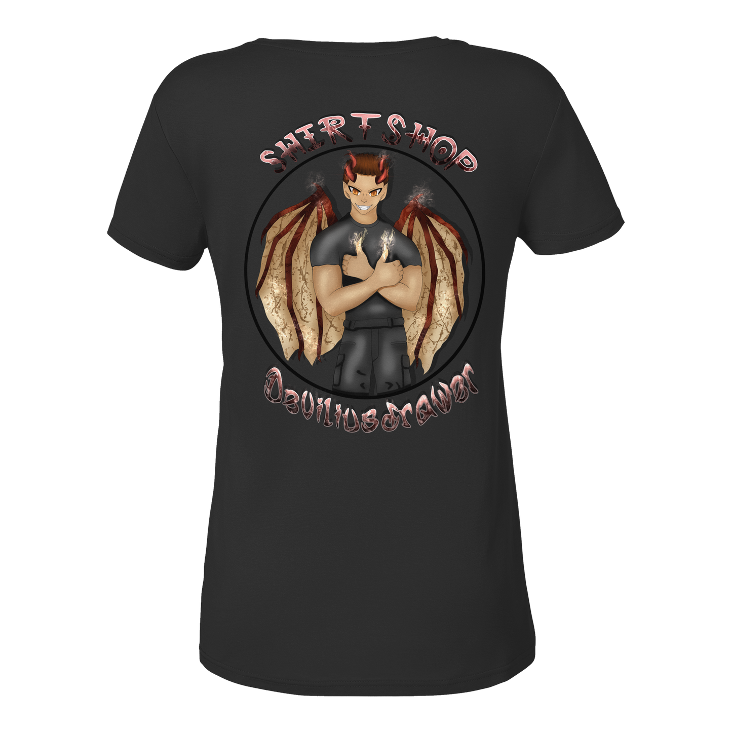 Deviliusdrawer Devilshop - Ladies V-Neck Shirt