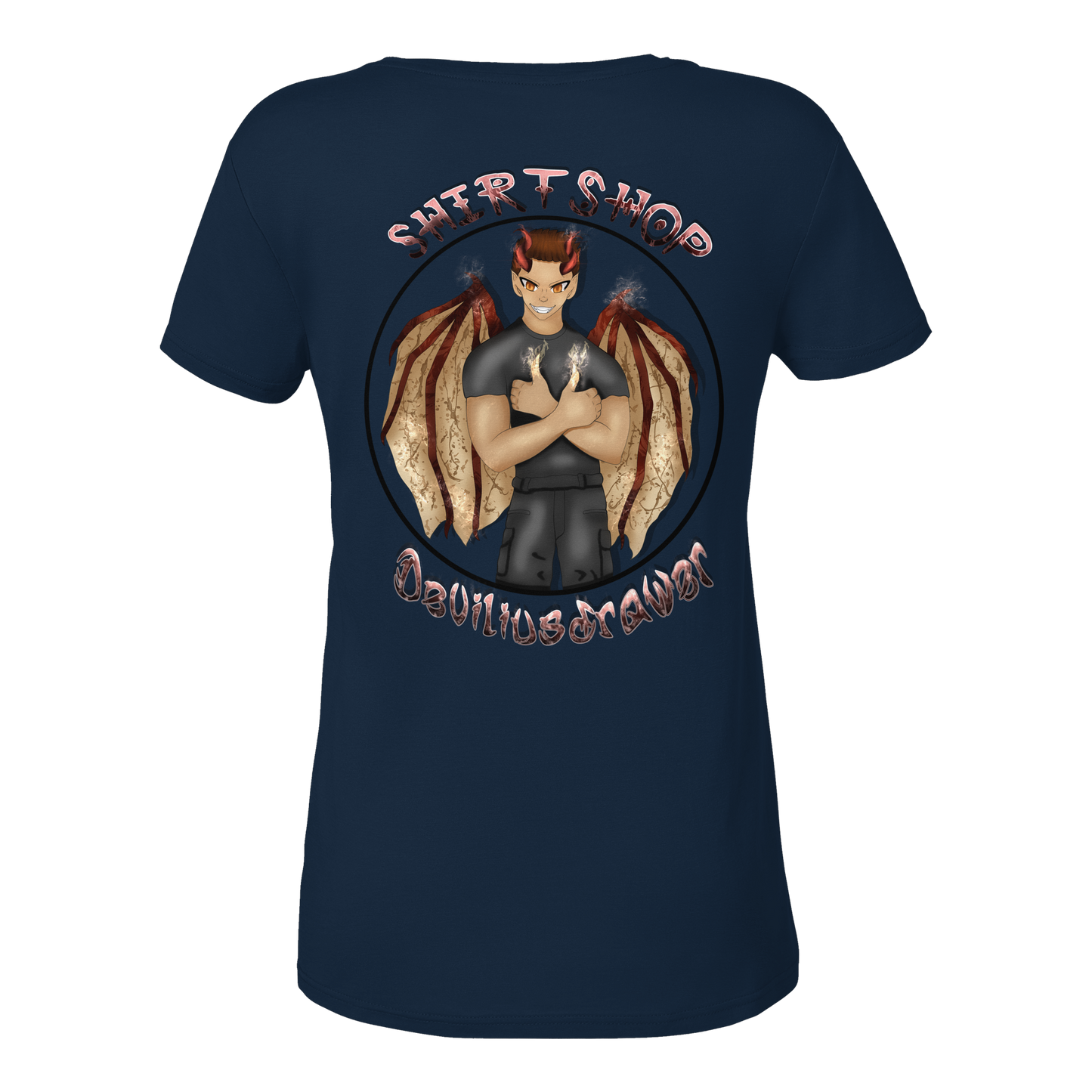 Deviliusdrawer Devilshop - Ladies V-Neck Shirt