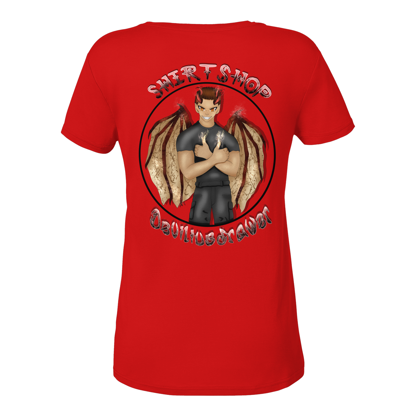 Deviliusdrawer Devilshop - Ladies V-Neck Shirt