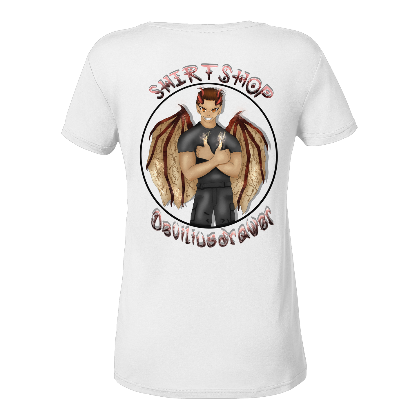 Deviliusdrawer Devilshop - Ladies V-Neck Shirt